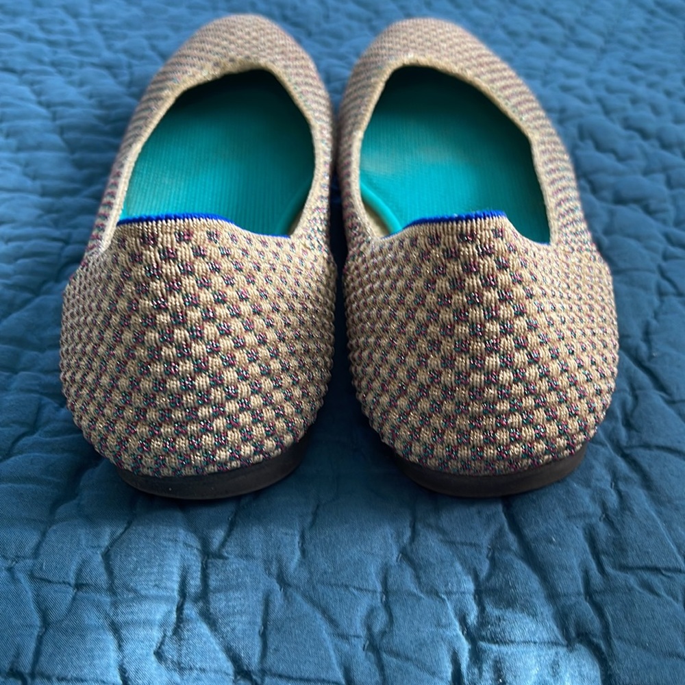 Rothy’s metallic cap toe flat - Picture 3 of 7